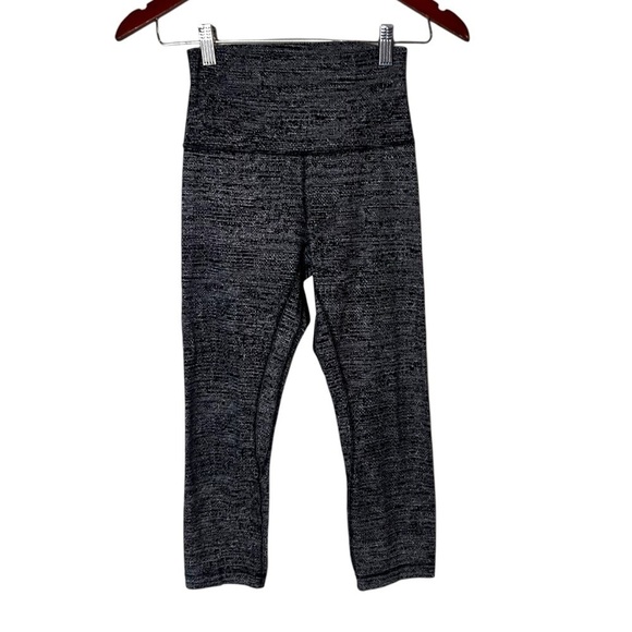Lululemon Align Crop *21" Twillines Ice Grey Black - Picture 5 of 13